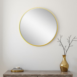 مرآة حائط 100x100 سم بإطار معدن