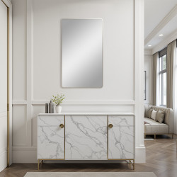 مرآة حائط 120x60 سم بإطار معدن