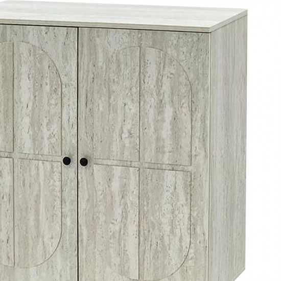 دولاب متعدد الاستخدام خشبي رمادي 80 سم