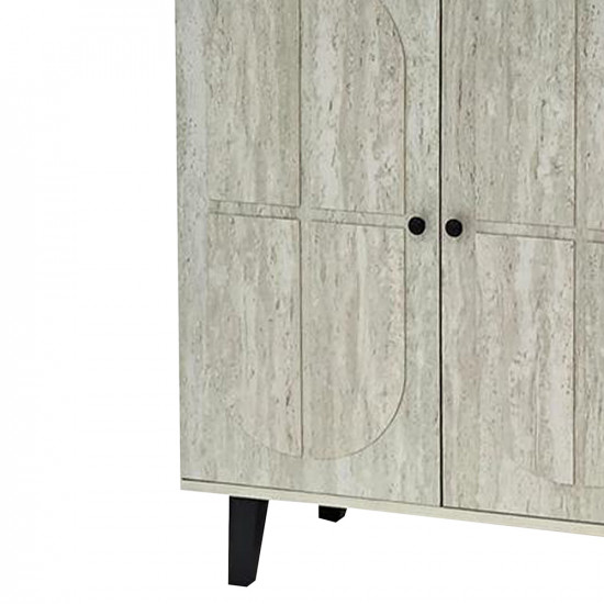 دولاب متعدد الاستخدام خشبي رمادي 80 سم