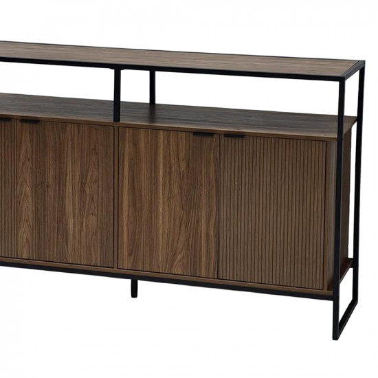 دولاب بوفيه مودرن خشب بإطار معدني دولاب بوفيه مودرن خشب بإطار معدني