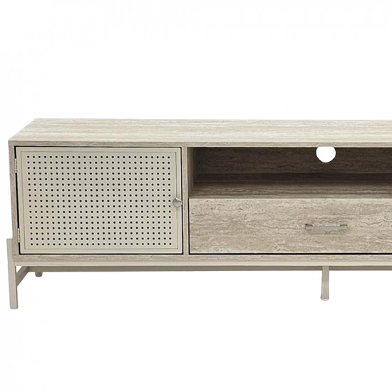 وحدة تلفاز خشبية مودرن بيج 180 سم