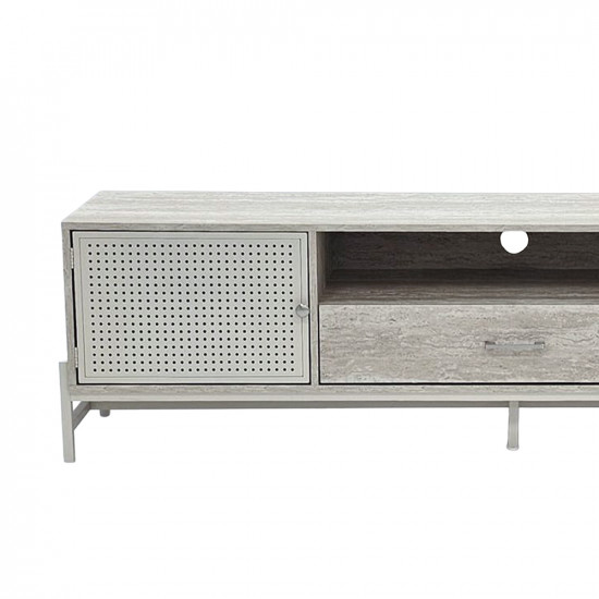 وحدة تلفاز خشبية مودرن رمادي 180 سم