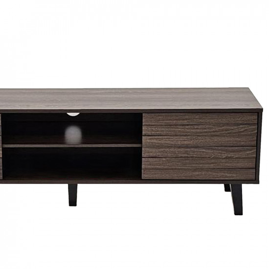 وحدة تلفاز خشبية مودرن بني 160 سم
