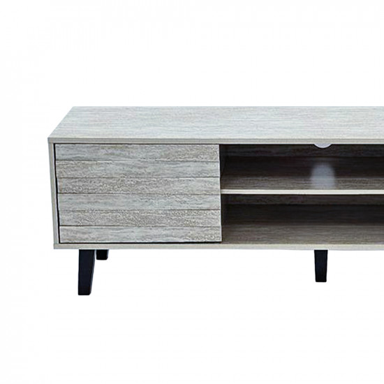 وحدة تلفاز خشبية مودرن رمادي 160 سم