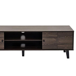 وحدة تلفاز خشبية مودرن بني 160 سم
