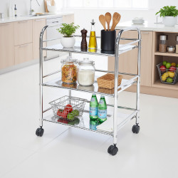 وحدة رفوف 3 أدوار استيل 50 سم وحدة رفوف 3 أدوار استيل 50 سم