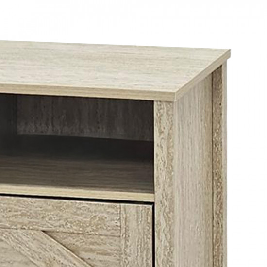 طاولة سرير جانبية خشب بيج 60×40 سم