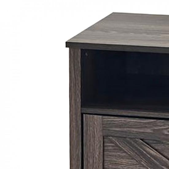 طاولة سرير جانبية خشب بني 60×40 سم طاولة سرير جانبية خشب بني 60×40 سم