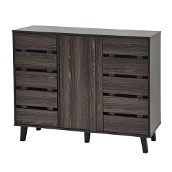 دولاب متعدد الاستخدام خشبي بني غامق 120 سم