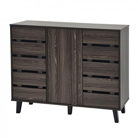 دولاب متعدد الاستخدام خشبي بني غامق 120 سم