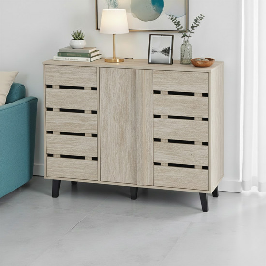 دولاب متعدد الاستخدام خشبي بيج 120 سم