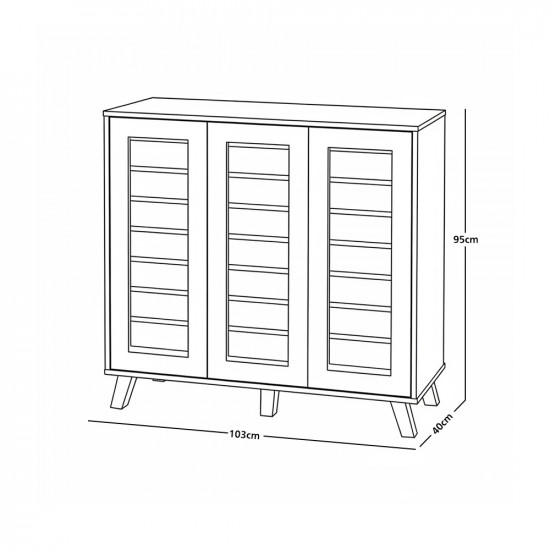 دولاب متعدد الاستخدام خشبي بني 103 سم دولاب متعدد الاستخدام خشبي بني 103 سم