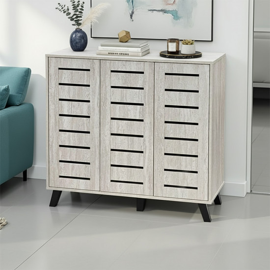 دولاب متعدد الاستخدام خشبي رمادي 103 سم