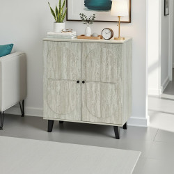 دولاب متعدد الاستخدام خشبي رمادي 80 سم