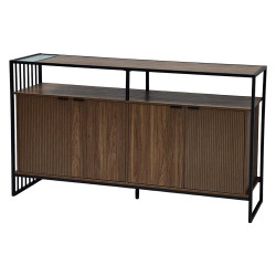 دولاب بوفيه مودرن خشب بإطار معدني