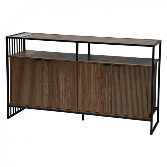 دولاب بوفيه مودرن خشب بإطار معدني دولاب بوفيه مودرن خشب بإطار معدني