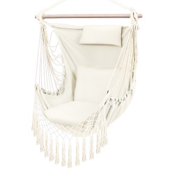 أرجوحة قماشية مع وسائد أوف وايت