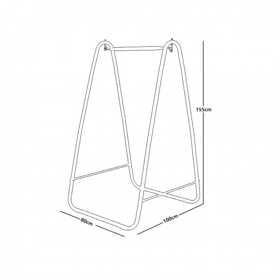 حامل أرجوحة معدني أسود حامل أرجوحة معدني أسود