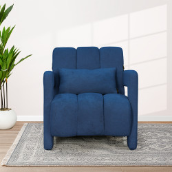 كرسي مفرد فخم مودرن مخمل أزرق كرسي مفرد فخم مودرن مخمل أزرق