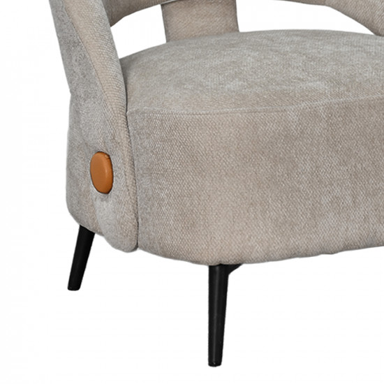 كرسي مفرد فاخر قماشي كافيه