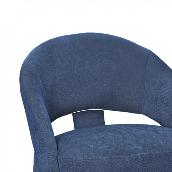 كرسي مفرد فاخر قماشي أزرق