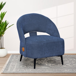 كرسي مفرد فاخر قماشي أزرق كرسي مفرد فاخر قماشي أزرق