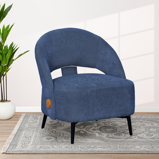 كرسي مفرد فاخر قماشي أزرق