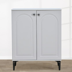 دولاب متعدد الاستخدام خشبي رمادي 80 سم