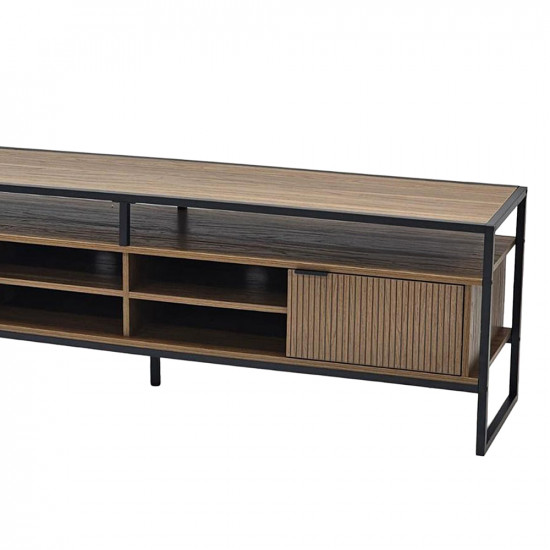 وحدة تلفاز خشبية مودرن بني 180 سم وحدة تلفاز خشبية مودرن بني 180 سم