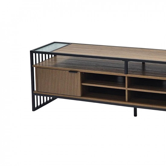 وحدة تلفاز خشبية مودرن بني 180 سم وحدة تلفاز خشبية مودرن بني 180 سم