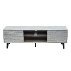 وحدة تلفاز خشبية مودرن رمادي 160 سم