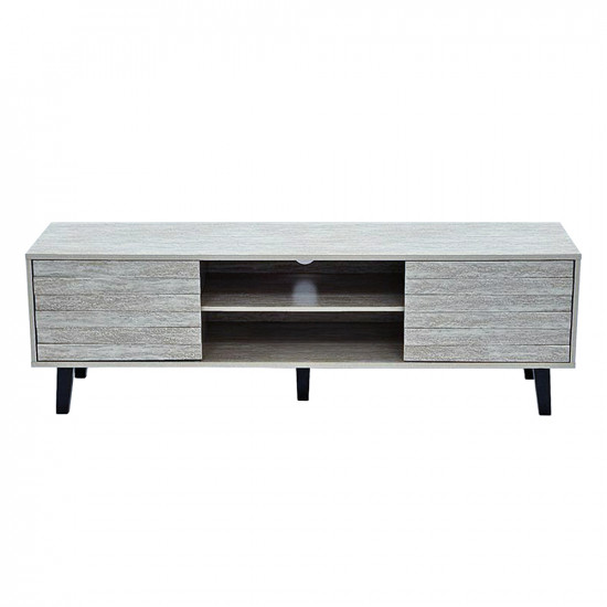 وحدة تلفاز خشبية مودرن رمادي 160 سم