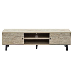 وحدة تلفاز خشبية مودرن بيج 160 سم