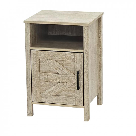 طاولة سرير جانبية خشب بيج 60×40 سم