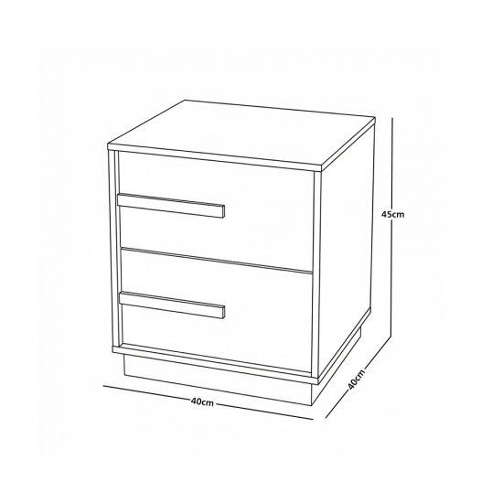 طولة سرير جانبية خشب بني غامق 45×40 سم