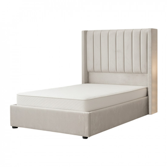 سرير خشبي بتنجيد مخملي عصري 120×200سم سرير خشبي بتنجيد مخملي عصري 120×200سم