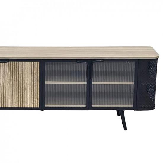 وحدة تلفاز مودرن خشبي مع زجاج 172 سم وحدة تلفاز مودرن خشبي مع زجاج 172 سم