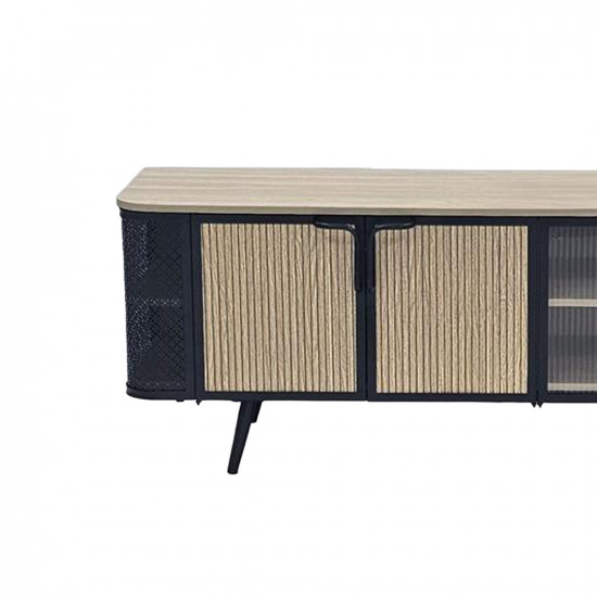 وحدة تلفاز مودرن خشبي مع زجاج 172 سم وحدة تلفاز مودرن خشبي مع زجاج 172 سم