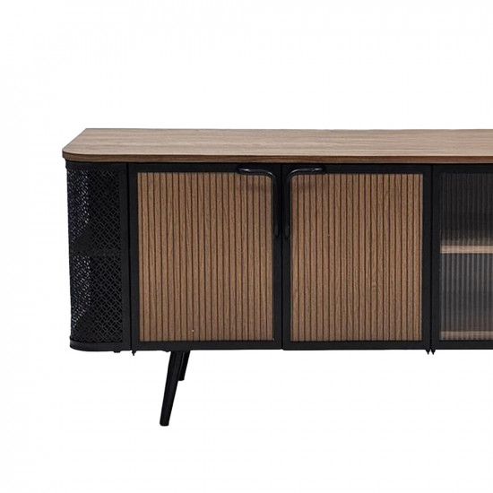 وحدة تلفاز مودرن خشبي مع زجاج 172 سم وحدة تلفاز مودرن خشبي مع زجاج 172 سم