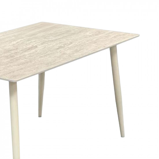 طاولة طعام مفرد خشبية بيج 80×140 سم