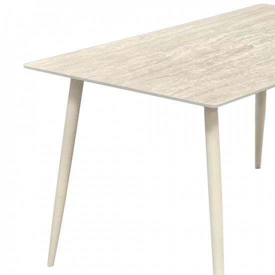 طاولة طعام مفرد خشبية بيج 80×140 سم