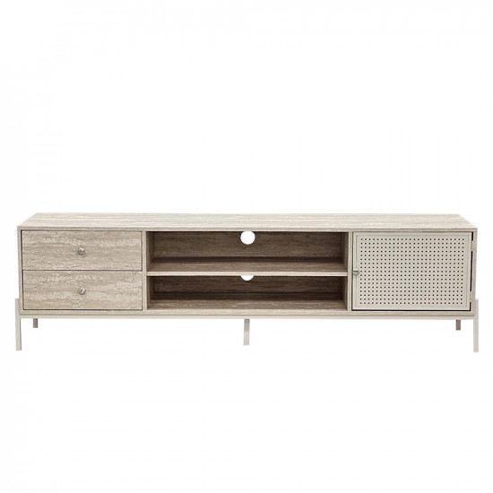 وحدة تلفاز خشبية بيج 180 سم