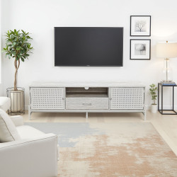 وحدة تلفاز خشبية رمادي 160 سم وحدة تلفاز خشبية رمادي 160 سم