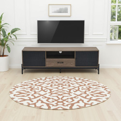 وحدة تلفاز مودرن خشبية بني 160 سم وحدة تلفاز مودرن خشبية بني 160 سم