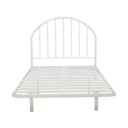 هيكل سرير معدني أبيض 120×200 سم