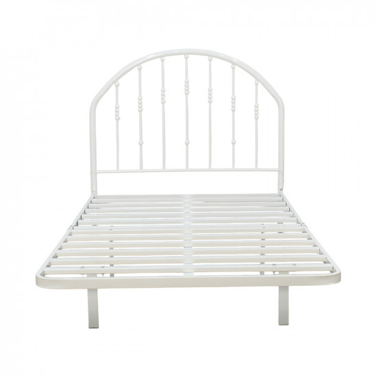 هيكل سرير معدني أبيض 120×200 سم
