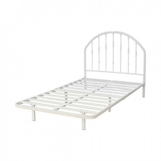هيكل سرير معدني أبيض 120×200 سم