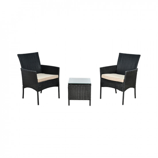 جلسة خارجية 2 مقعد وطاولة بسطح زجاجي جلسة خارجية 2 مقعد وطاولة بسطح زجاجي