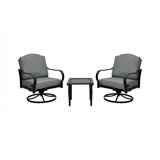 جلسة خارجية 2 مقعد دوار عصري مع طاولة